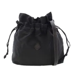 クレドラン CLEDRAN ショルダーバッグ 巾着型 ナイロン ロゴ ワンポイント ワンカラー 黒 ブラック /BB