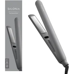 即納：SALONIA サロニア スムースシャイン ストレートアイロン ヘアアイロン 24mm グレー【Amazon.co.jp限定】 0