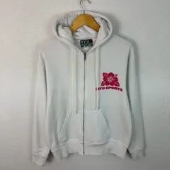 RYUSPORTS リュウスポーツ スウェット パーカー バックプリント ホワイト Mサイズ レディース 古着 レトロ スポーツMIX　Y2Kのサムネイル