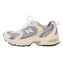 ニューバランス NEW BALANCE ローカットスニーカー シューズ 厚底 ロゴ US5.5 23.5cm シルバーカラー 水色 ライトブルー 白 ホワイト MR530KC /BB