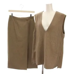 グリーンレーベルリラクシング ユナイテッドアローズ green label relaxing プレップ ツイード セットアップ 上下 プルオーバー ベスト スカート 38 茶 3622-126-2984 3624-126-2984 /YM