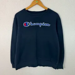 00s Champion チャンピオン スウェット ロゴプリント ネイビー Fサイズ メンズ 古着 ストリート アメカジ