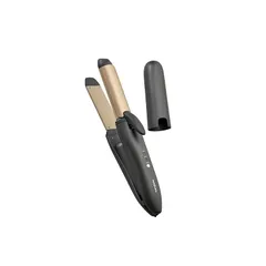 即納：コイズミ ヘアアイロン 2WAY ストレート & カール 25mm コードレス USB充電式 海外対応 2段階温度調節 持ち運び コンパクト キャップ付き チャコールグレー KHR-7450/H 1