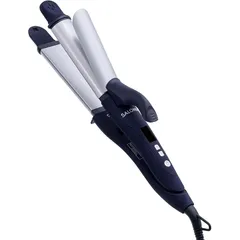 即納：SALONIA サロニア 2WAY ストレート カール ヘアアイロン コテ 32mm SL-002ANV ネイビー 【Amazon.co.jp限定】 1