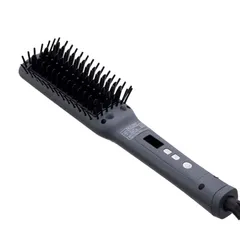 即納：SALONIA サロニア ストレートヒートブラシ スリム ヘアブラシ 海外対応 SL-012GRS グレー 【Amazon.co.jp限定】 1