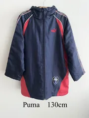 Puma　プーマ　中綿コート　130cm　男の子用　ネイビー　裏地有り　冬服　防寒　ブランド　ボーイズ　子供服　スポーツ　送料込み　3408009