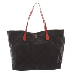 ラシット RUSSET トートバッグ 総柄 ナイロン 黒 ブラック 赤 レッド /YT