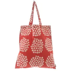 マリメッコ marimekko プケッティ トートバッグ ハンドバッグ 総柄 赤
