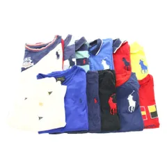 ポロ ラルフローレン POLO RALPH LAUREN 12点セット ポロシャツ 半袖 Tシャツ 半袖 ロンT ショートパンツ ハーフパンツ ビッグポニー ポニー刺繍 6 120cm 紺 ネイビー 白 ホワイト 黒 ブラック /YT