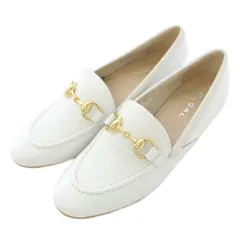 リーガル REGAL ローファー モカシン レザー 型押し 装飾 23cm 白 ホワイト /BB