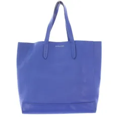 ラルフローレン RALPH LAUREN トートバッグ ハンドバッグ レザー ワンカラー 青 ブルー /BB