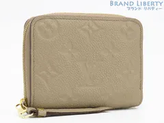 【美品】 ルイヴィトン　LOUIS VUITTON モノグラムアンプラント　ジッピーコイン パース　コインケース　小銭入れ　コンパクト財布　カードケース　パスケース　名刺入れ トゥルトレール ベージュ M68696