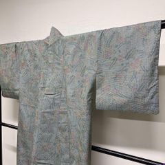 刺繍 菊花 リボン 気球 馬車 キセル さくらんぼ 正絹 着物 041b p 
