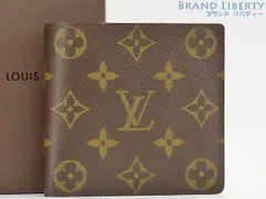 【新古品】ルイヴィトン　LOUIS VUITTON　モノグラム　ポルトフォイユ マルコ　二つ折り財布　コンパクト財布　ダークブラウン　M61675