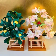 新品☆高さ25cm☆大輪の桜橘☆純木製☆極上桜橘☆白とピンクの淡い色使い☆雛祭り☆雛人形☆伝統工芸品☆厄除け☆邪気払い☆おひなさま☆雛道具☆お雛様のパーツ