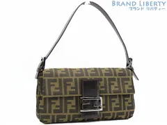 【ほぼ新品】フェンディ　FENDI　ヴィンテージ　ズッカ　マンマバケット　ワンショルダーバッグ　ホーボーバッグ　ハンドバッグ　ブラウン ダークブラウン　8BR000 26424