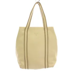 プラダ PRADA トートバッグ レザー ハンドバッグ アイボリー クリーム色 /YM ■OH