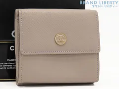 【超美品】シャネル　CHANEL　ココボタン　Wホック財布　両面財布　コンパクト財布　パープルグレー系　カーフレザー　A20902