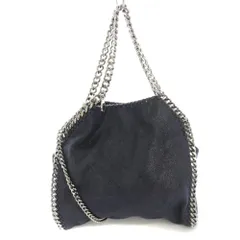 ステラマッカートニー STELLA McCARTNEY ファラベラ ミニトート チェーン 2WAY ハンドバッグ ショルダーバッグ 切替 バイカラー 紺 ネイビー シルバーカラー 371223 /BB