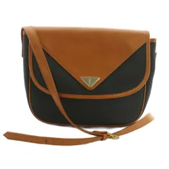 イヴサンローラン YVES SAINT LAURENT ショルダーバッグ フラップ バイカラー 紺 ベージュ /MI
