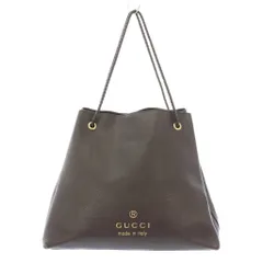 グッチ GUCCI トートバッグ ハンドバッグ レザー ワンカラー ロゴ ワンポイント /BB ■OH