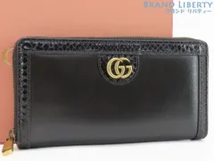 【未使用】　グッチ　GUCCI　オフィディア　GGマーモント　ダブルG　パイソン　ジップアラウンドウォレット　ラウンドファスナー長財布　日本限定　ブラック　パイソンレザー　706844