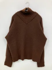KBF ニット/セーター One ブラウン タートルネック/ハイネック 長袖 ミドル丈 無地
