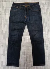 美品Nudie JeansヌーディージーンズデニムインディゴブルーサイズW32 L32