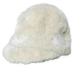 カシラ CA4LA 美品 フェイクファー帽子 キャスケット ハット ベージュ /X