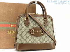 【未使用】グッチ　GUCCI　GGスプリーム　ホースビット 1955　スモール トップハンドルバッグ　2WAY ハンドバッグ　斜め掛け ショルダーバッグ　ベージュ ブラウン ゴールド金具　621220