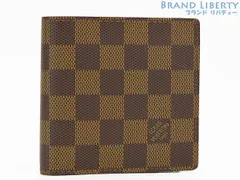 【新古品】ルイヴィトン　LOUIS VUITTON　ダミエ　ポルトビエ カルトクレディモネ　二つ折り財布　コンパクト財布　マルコ　ダークブラウン　N61665