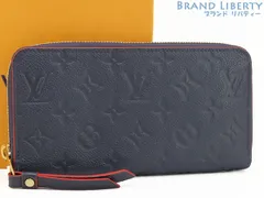 【新品同様】ルイヴィトン　LOUIS VUITTON　モノグラムアンプラント　ジッピーウォレット　ラウンドファスナー長財布　マリーヌルージュ ネイビー レッド　M62121