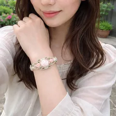 『コンクシェル』薔薇の園マクラメ編トップブレスレット