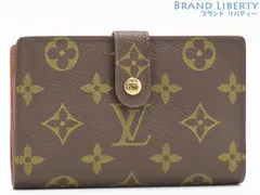 【新品同様】ルイヴィトン　LOUIS VUITTON　モノグラム　ポルトモネ ビエ ヴィエノワ　二つ折りがま口財布　コンパクト財布　ダークブラウン　M61663のサムネイル