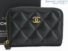 【外超美品】シャネル　CHANEL　マトラッセ　ココマーク　キャビアスキン　コインパース　コインケース　カードケース　小銭入れ　コンパクト財布　ブラック ゴールド金具　グレインドカーフスキン　AP0216