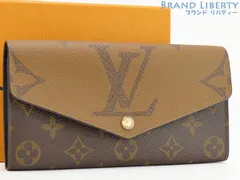 【超美品】ルイヴィトン　LOUIS VUITTON　モノグラム ジャイアント リバース　ポルトフォイユ サラ　二つ折り長財布　ブラウン ダークブラウン　M80726