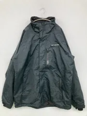 Columbia マウンテンパーカー L ブラック ナイロン 無地 ブランドロゴ ミドル丈 フードなし