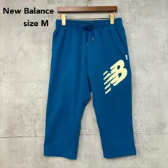 美品 New Balance ニューバランス JWPP9829 七分丈 クロップドパンツ スポーツウェア トレーニング ランニング フィットネス ジム 撥水 速乾 運動 快適 ボトムス ズボン ターコイズ サイズM ウエストゴム 紐調節可能 ★ ■◆
