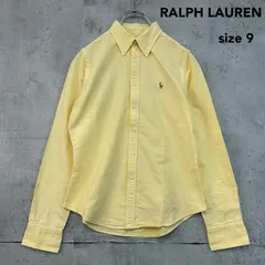 RALPH LAUREN ラルフローレン オックスフォードシャツ ボタンダウンシャツ 長袖 ポニー刺繍 ワンポイント ロゴ刺繍 イエロー 黄色 9号 Mサイズ相当 BLRLGA2201 定番 人気 上品 ビジネス オフィス ★ ■◇