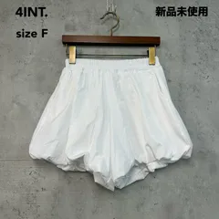 新品 未使用 4INT. フォイント ホワイト バルーンパンツ ショートパンツ ホットパンツ かぼちゃパンツ ショーツ ボトムス ウエストゴム フリーサイズ 無地 シンプル ガーリー フェミニン カジュアル ストリート イベント 衣装 ★ ■◆