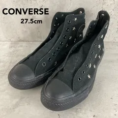 CONVERSE コンバース ALL STAR オールスター ハイカット スタッズ 星柄 27.5cm 6X1004A97 M3310 ブラック キャンバス スニーカー シューズ 靴 レア デザイン 希少 紐なし スリッポン ★ ■■