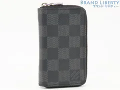 【美品】ルイヴィトン　LOUIS VUITTON　ダミエグラフィット　ジッピーコインパース　カードケース　名刺入れ　コインケース　小銭入れ　コンパクト財布　ブラック　N63076