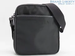 【新古品】プラダ　PRADA　ナイロン　ロゴ　斜め掛け ショルダーバッグ　メッセンジャーバッグ　ポシェット　NERO ブラック　サフィアーノレザー　2VH143