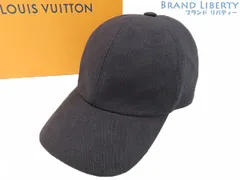 【ほぼ新品】ルイヴィトン　LOUIS VUITTON　キャップ モノグラム エッセンシャル　ベースボールキャップ　帽子　ブラック　コットン カーフレザー　M76745
