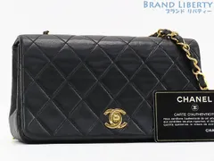 【美品】シャネル　CHANEL　ヴィンテージ　ミニマトラッセ 19　フルフラップ　チェーンショルダーバッグ　ポーチ　ポシェット　ブラック ゴールド金具　ラムスキン　A03571