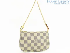 【未使用】ルイヴィトン　LOUIS VUITTON　ダミエアズール　ミニ ポシェット アクセソワール　アクセサリーポーチ　ハンドポーチ　ホワイト　N58010