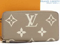 【超美品】ルイヴィトン　LOUIS VUITTON　モノグラム アンプラント　ジッピーウォレット　ラウンドファスナー長財布　バイカラー トゥルトレール クレーム ベージュ　M69794