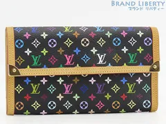 【未使用】ルイヴィトン　LOUIS VUITTON　モノグラムマルチカラー　ポルトトレゾール インターナショナル　三つ折り長財布　ノワール ブラック　M92658