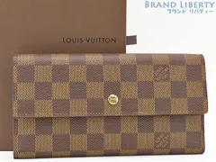 【未使用】ルイヴィトン　LOUIS VUITTON　ダミエ　ポルトトレゾール インターナショナル　三つ折り長財布　ダークブラウン　N61215 N61217