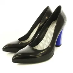 フルラ FURLA パンプス エナメル 35 黒 /MM